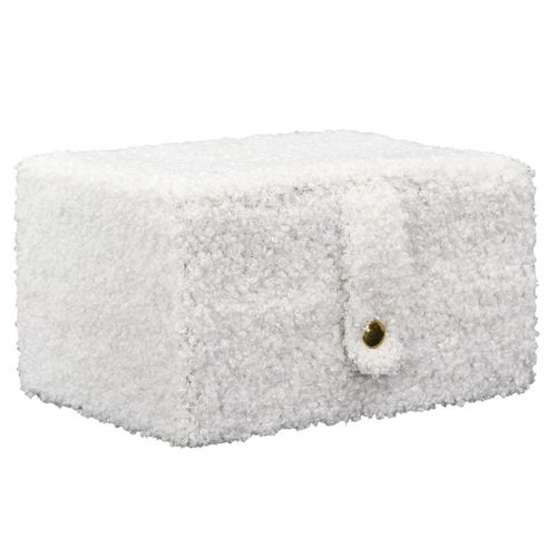 Boîte à Bijoux Blanc Avec Finitions Bouclettes -