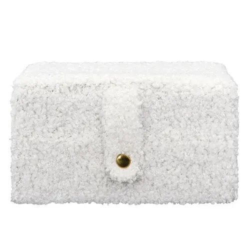 Boîte à Bijoux Blanc Avec Finitions Bouclettes -