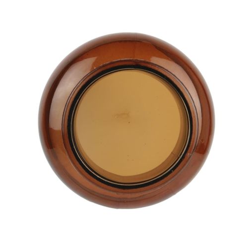 Bougie XXL En Verre Marron Parfum Ambre (h25,5cm)