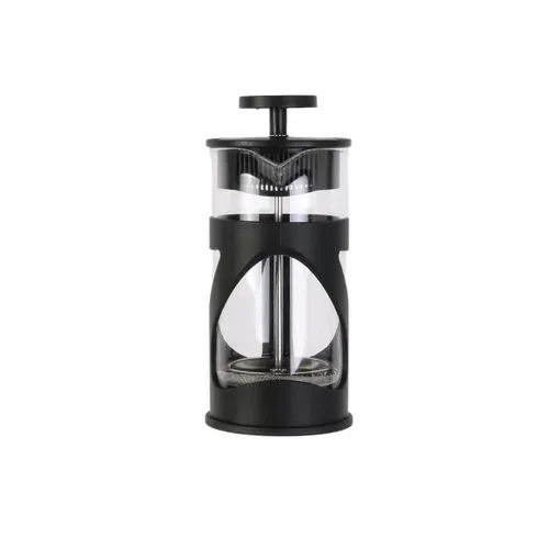 Cafetière à Piston 35cl En Verre Et Plastique Noir Pour 3 Tasses -