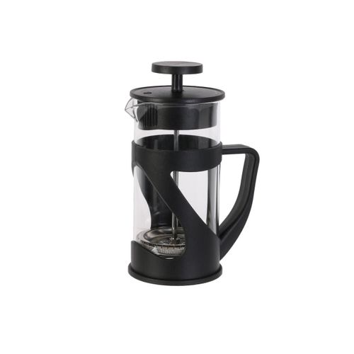 Cafetière à Piston 35cl En Verre Et Plastique Noir Pour 3 Tasses -