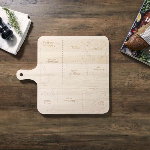 Planche De Présentation Apéritive En Bois Avec Emplacements Personnalisés