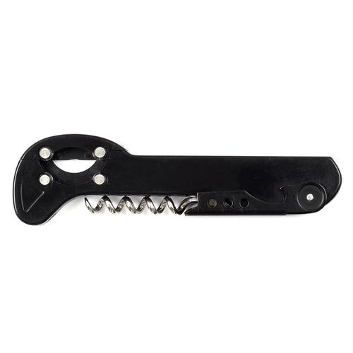 Tire-bouchon Multifonction 3 En 1 En Inox Et Plastique Noir -