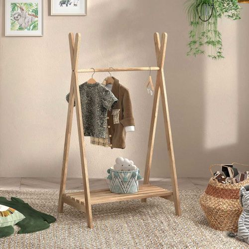 Portant Forme Tipi En Chêne Clair - Leiky
