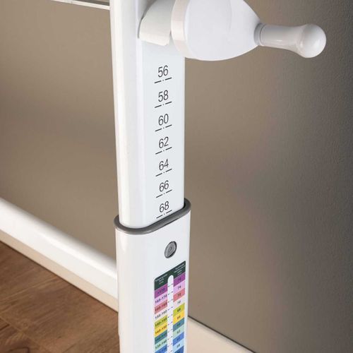 Bureau Enfant Avec étagères Technique Réglable En Hauteur Blanc En Mdf Et Piètement En Métal - Tech