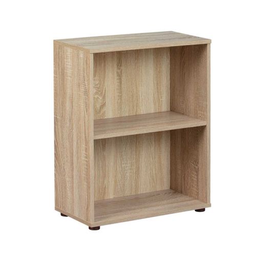 Etagère Bibliothèque 2 Niveaux Effet Bois Finition Sonoma - Leo
