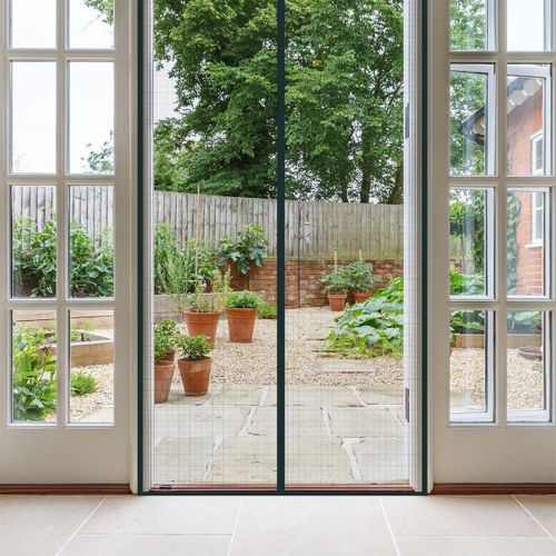 Moustiquaire Pour Porte Magnétique 200x100 Cm Noire -