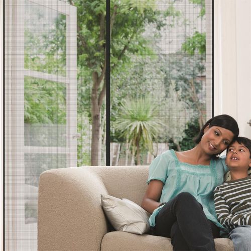 Moustiquaire Pour Porte Magnétique 200x100 Cm Noire -