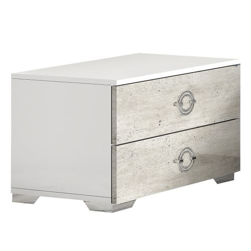 Ensemble Lit 160x200cm + 2 Chevets + Armoire - Goya