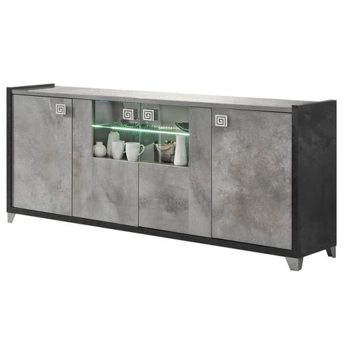 Hoffman - Ensemble Séjour Avec Table De Repas À Pied Central