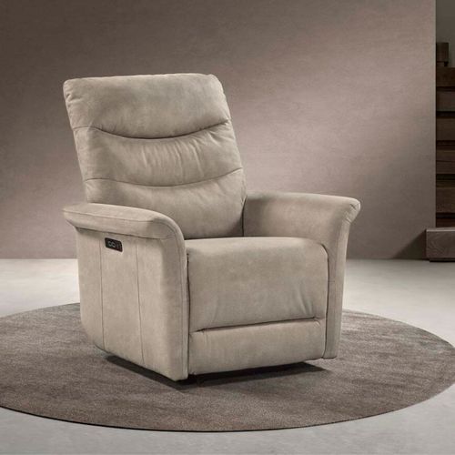 Fauteuil Relax électrique Tissu Microfibre Taupe - Pylos