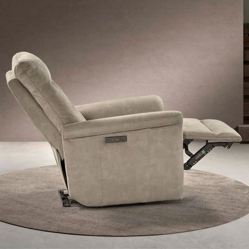 Fauteuil Relax électrique Tissu Microfibre Taupe - Pylos