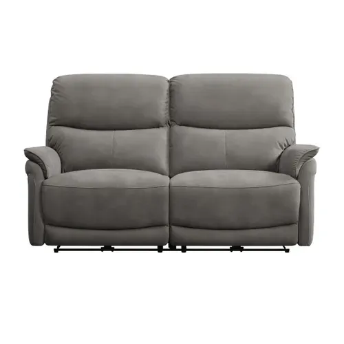 Canapé 2,5 Places Relax électrique Tissu Polyester Imitation Peau Gris Foncé - Sultan