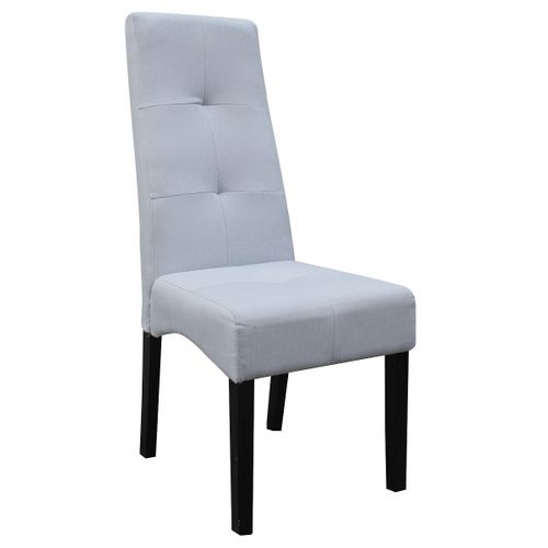 Lot De 6 Chaises Tissu Gris Clair Capitonnées - Oksana