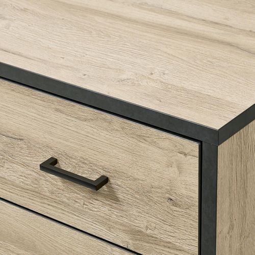 Commode 3 Tiroirs Imitation Chêne - Eleos