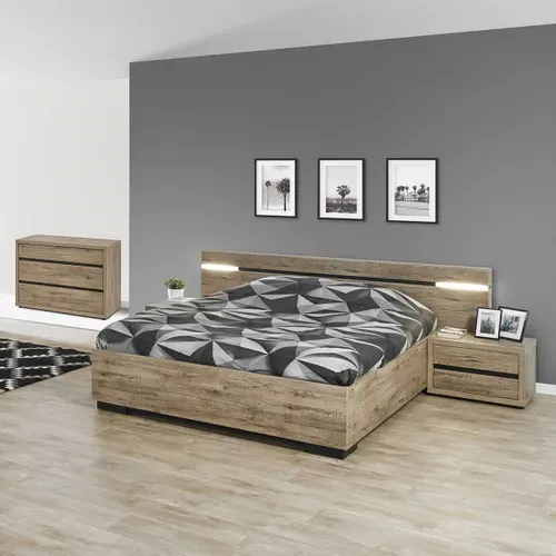 Chambre 160x200cm Avec Chevets Et Commode - Irisa