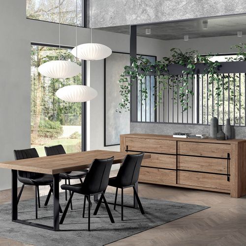 Ensemble Buffet + Table 230cm Aspect Bois - Nilla