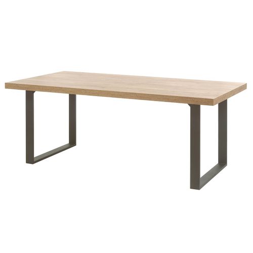 Ensemble Buffet-vaisselier + Table 170cm Aspect Bois - Nilla