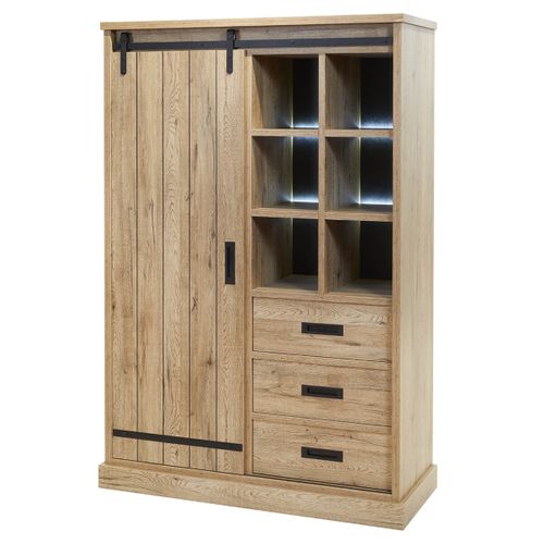 Cedra - Ensemble Industriel Argentier + Table 200cm Piètement U