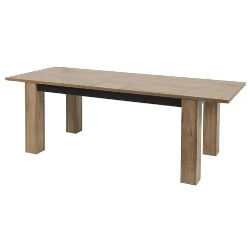 Table Allongeable 180-230cm Effet Bois Naturel Et Noir - Carson