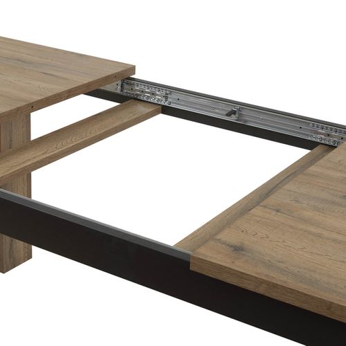 Table Allongeable 180-230cm Effet Bois Naturel Et Noir - Carson
