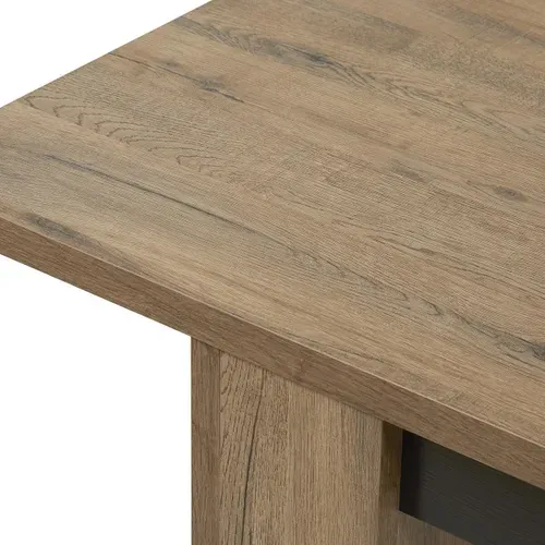 Table Allongeable 180-230cm Effet Bois Naturel Et Noir - Carson