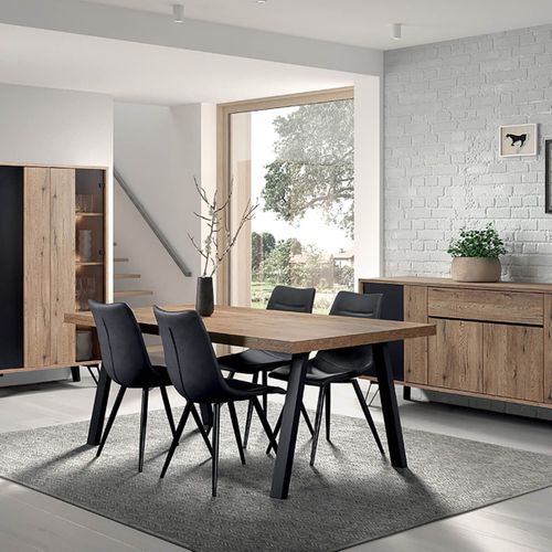Carson - Ensemble Séjour Complet Avec Table 230cm Piètement Métal A