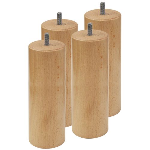 Jeu De 4 Pieds 20 Cm Naturel Pour Sommier Tapissier - Elea