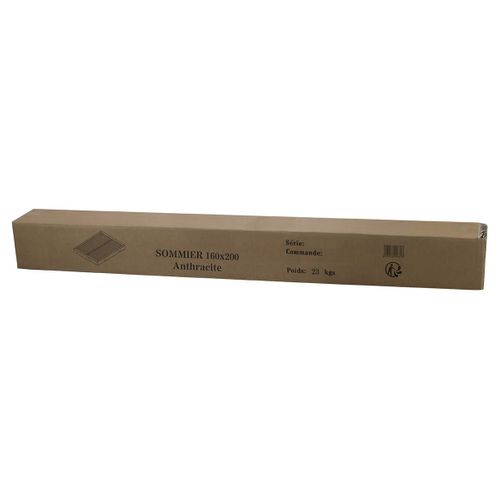 Sommier Tapissier Démontable 160x200cm 2x20 Lattes Anthracite - Tapikit