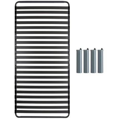 Pack Sommier 22 Lattes 90x190cm + 4 Pieds - Titanium 22