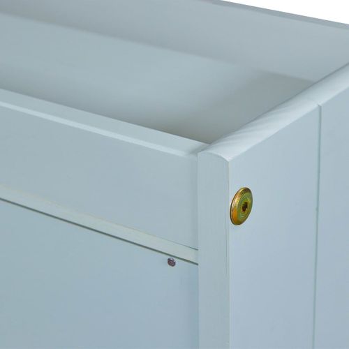 Glasca - Bureau En Pin Vert D'eau Avec Compartiments