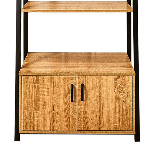 Meuble Etagère Industriel Effet Bois Et Métal - Rajio