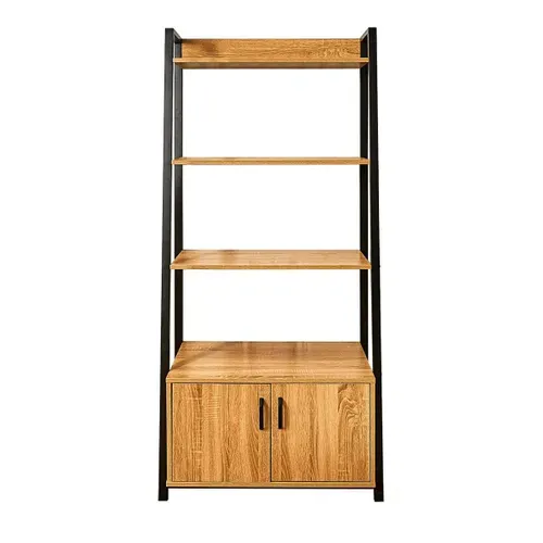 Meuble Etagère Industriel Effet Bois Et Métal - Rajio