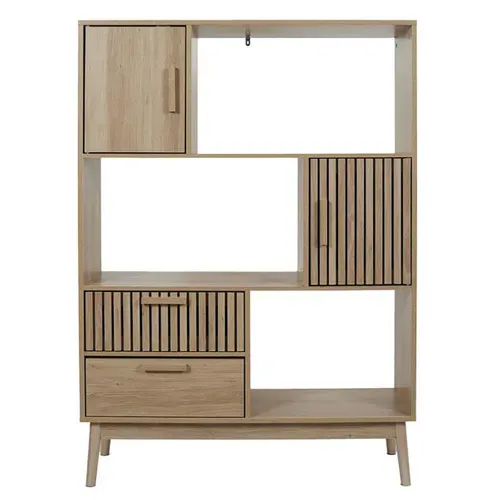 Bibliothèque Etagère Effet Bois Avec Tasseaux - Pajan