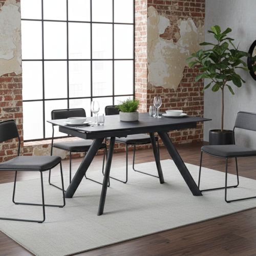 Table De Repas Allongeable Céramique Grise - Blake