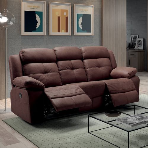 Canapé Relax Electrique 3 Places Chocolat - Fabares