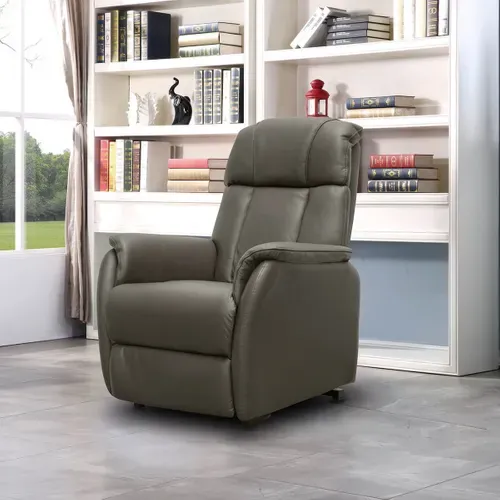 Fauteuil Relax Et Releveur Electrique Cuir Taupe - Tamise