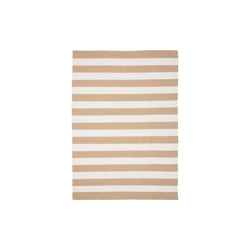 Tapis D'extérieur écoresponsable - Rayures Beige/blanc Mendoza