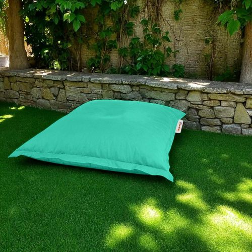 Pouf Coussin De Sol Extérieur Turquoise - 100 Cm Arta