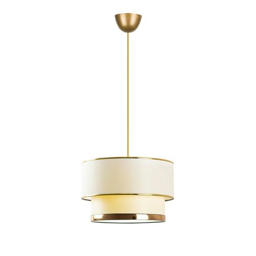 Suspension Moderne En Tissu - Crème Et Or Zurich