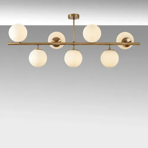 Suspension Cuisine Design – 7 Globes Sur Barre Sierre