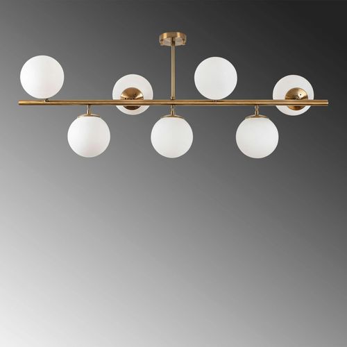 Suspension Cuisine Design – 7 Globes Sur Barre Sierre