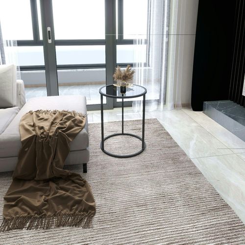 Bout De Canapé Rond En Verre Trempé - Style Design Tulum