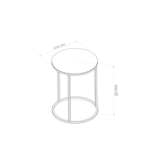 Bout De Canapé Rond En Verre Trempé - Style Design Tulum