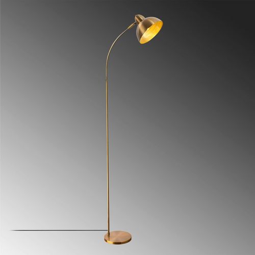 Lampadaire Vintage Cuivré Avec Abat-jour Orientable Sile