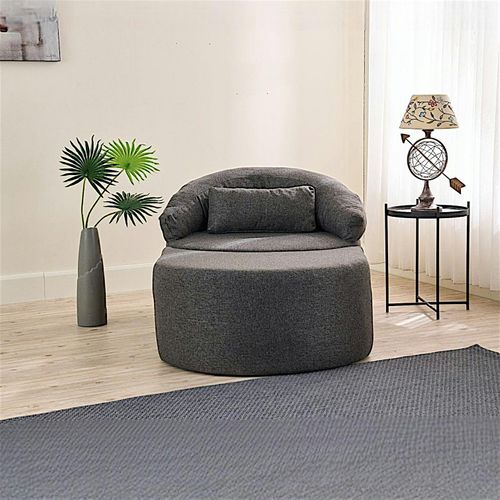 Fauteuil Méridienne Anthracite, Pouf Demi-lune Patna