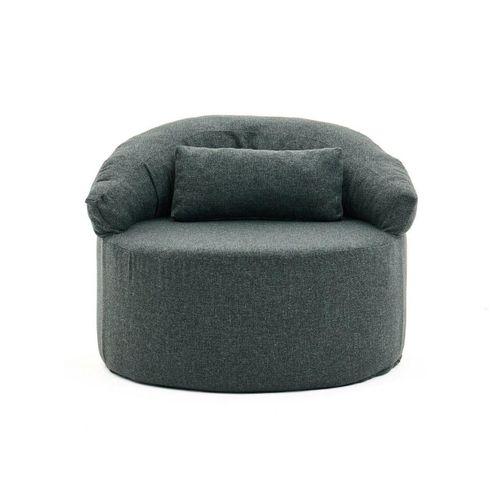 Fauteuil Méridienne Anthracite, Pouf Demi-lune Patna