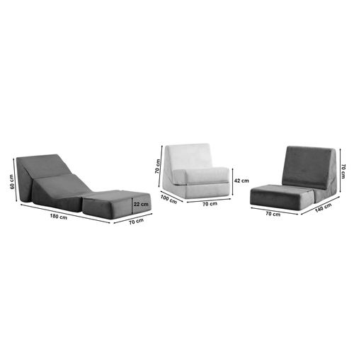 Chauffeuse Convertible Cuivre Velours, Lit D'appoint Sappo