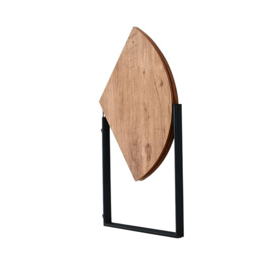 Table Salle à Manger Pliante Effet Pin Ø100 Cm Jena