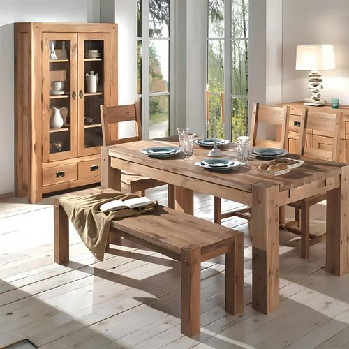 Banc Bois Chene Massif 153cm Fjord